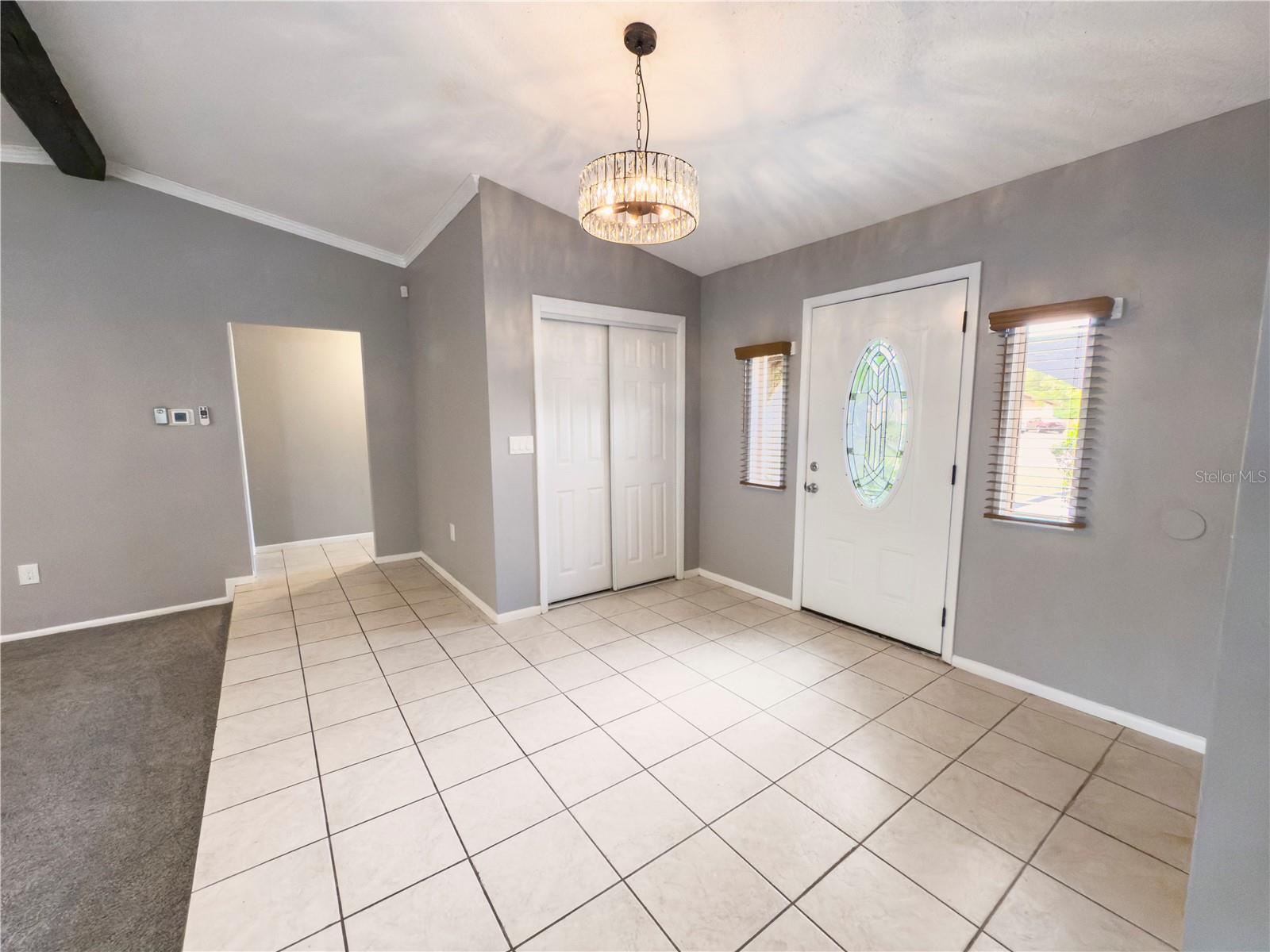 Foyer with Large Coat Closet