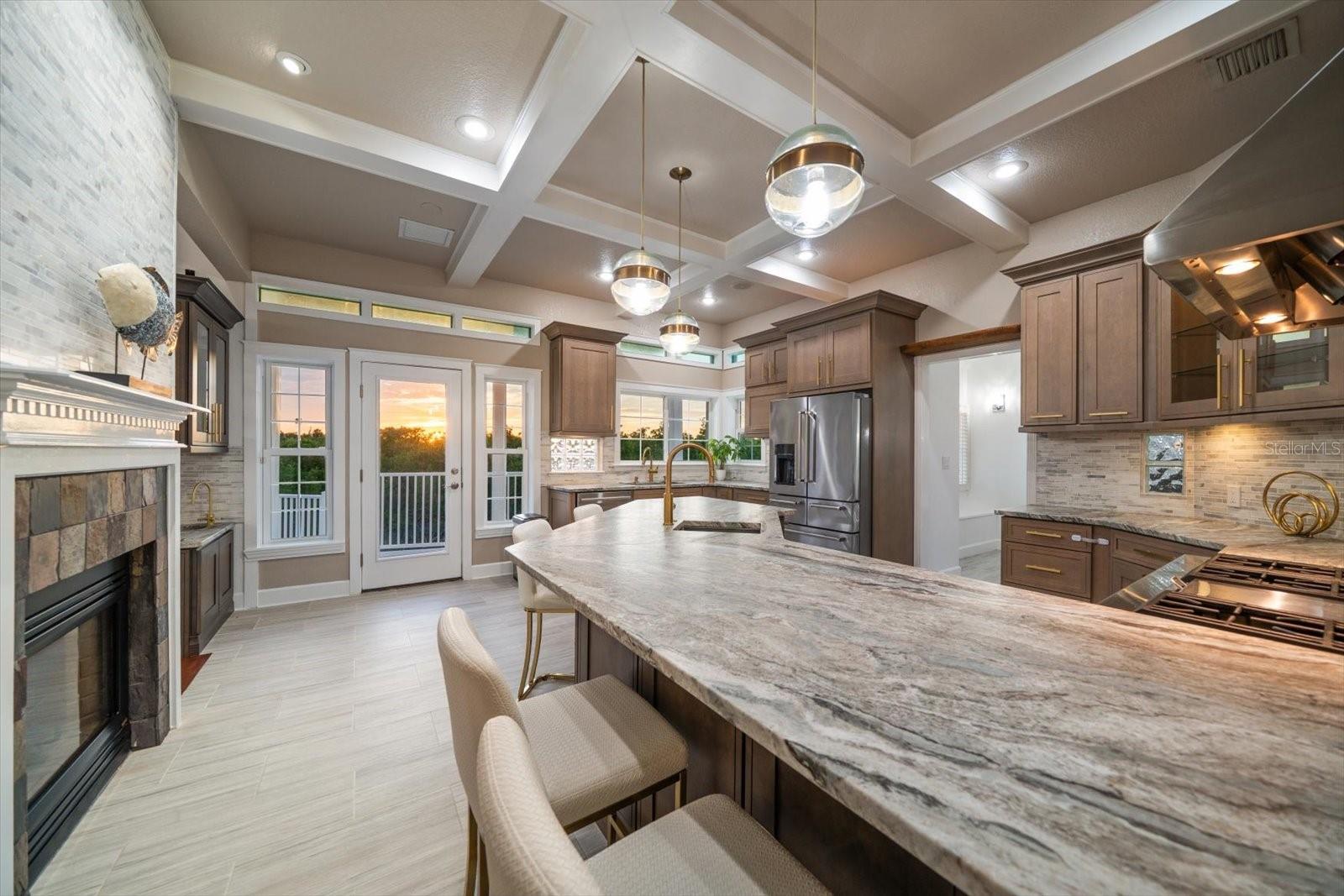 Access the wrap around balcony from the kitchen area, providing convenience when cooking or entertaining outdoors.