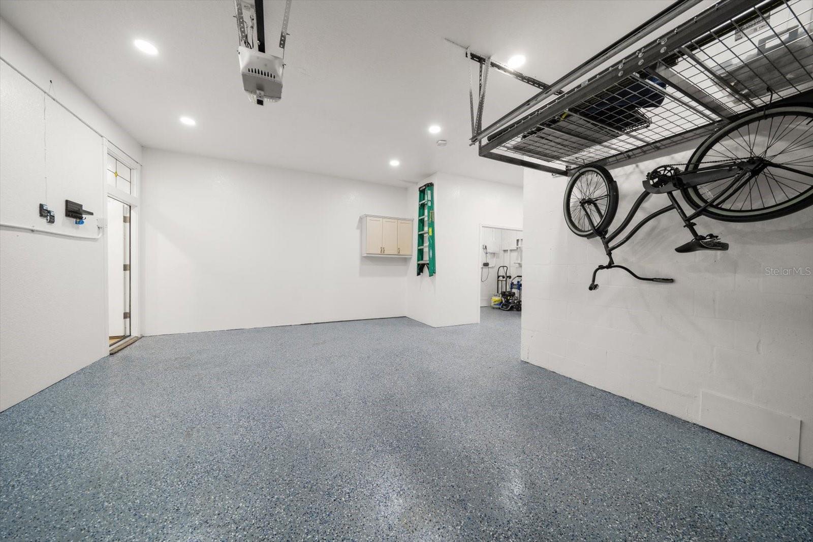 Lots of storage space in the oversized garage.