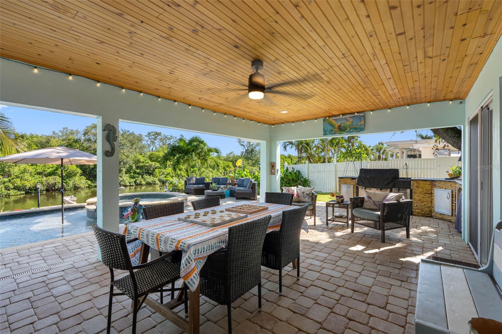 Enjoy Outdoor Entertaining with your covered porch and outdoor kitchen