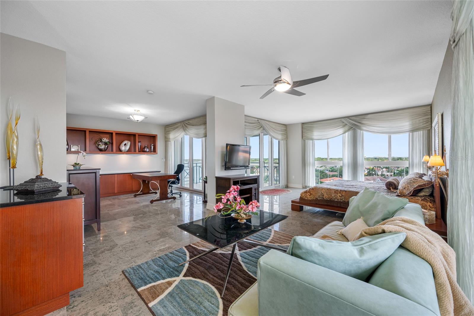 Primary Suite with office, sitting area and balcony