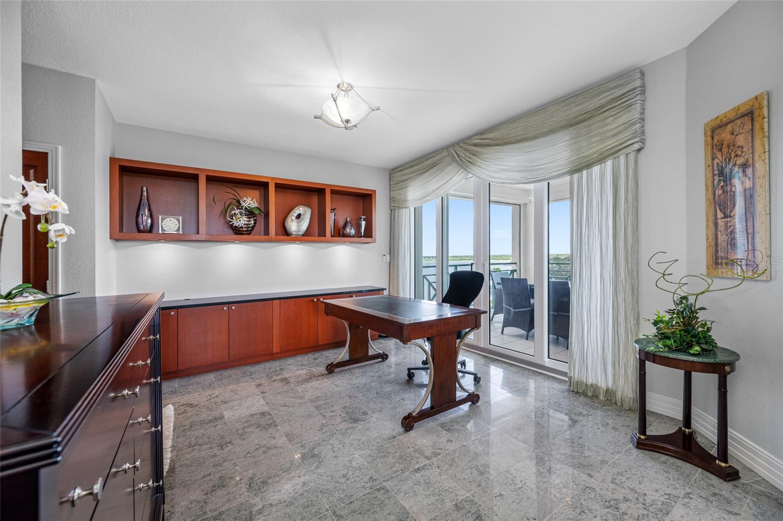 Primary Suite Office with built in Credenza