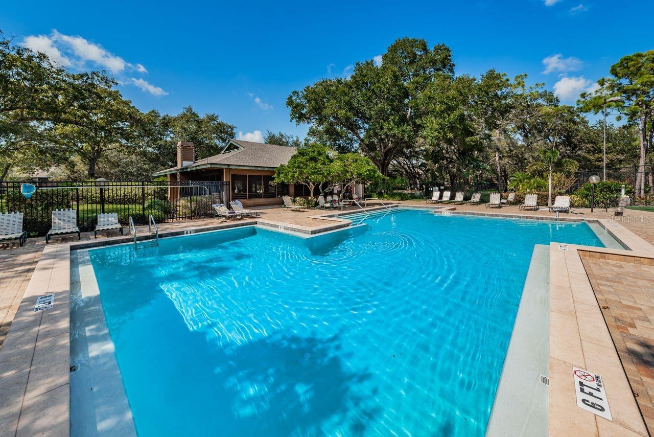 Beautifully maintained pool area.