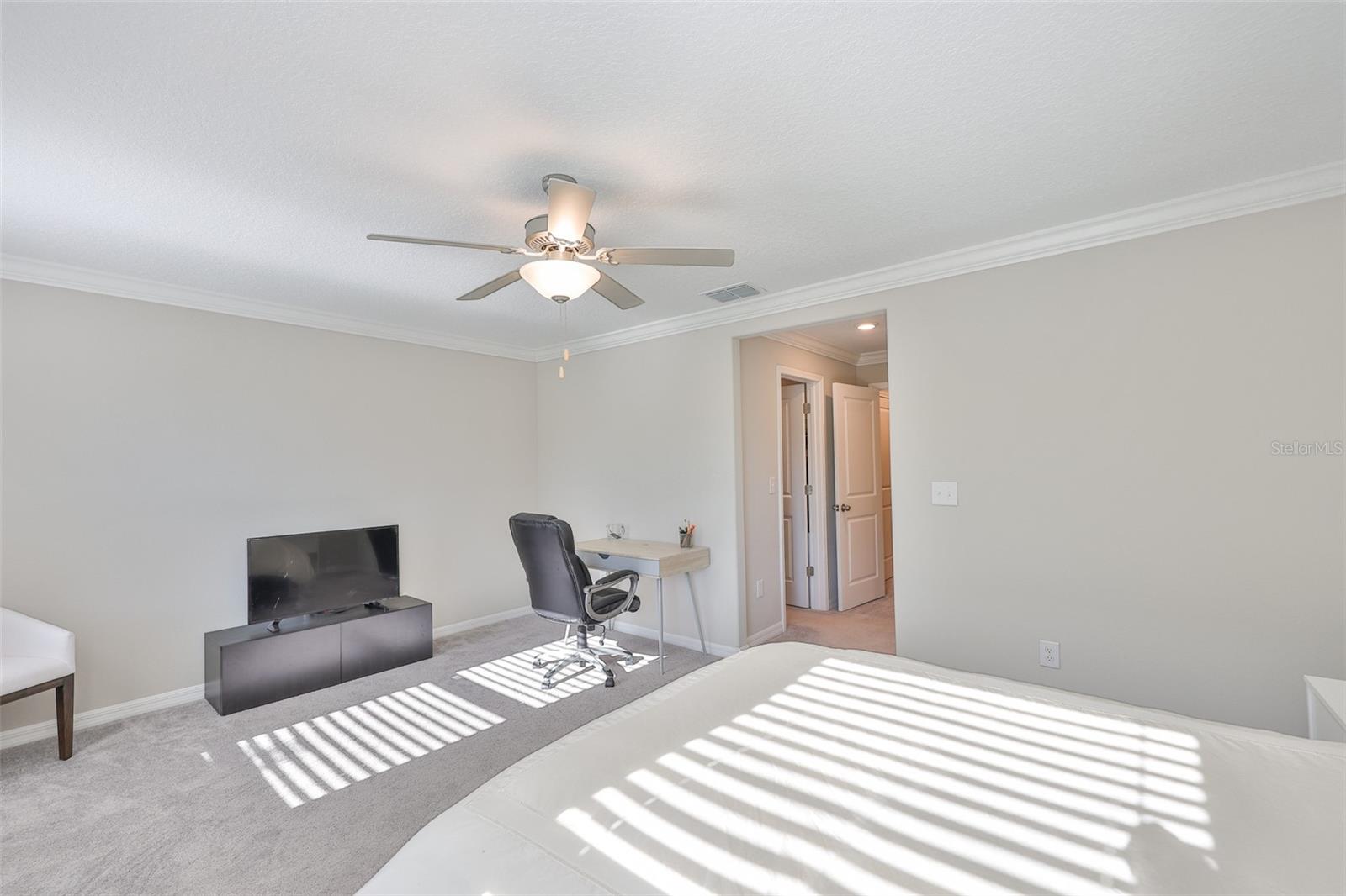 Primary suite, very light and bright with conservation views.