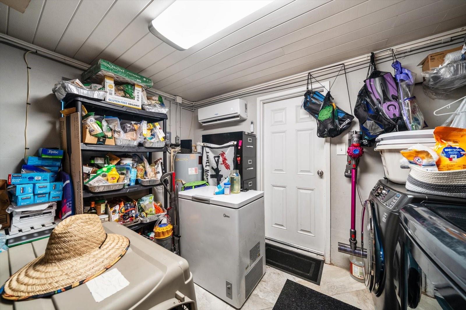 Laundry Room off of kitchen has its own mini-split unit