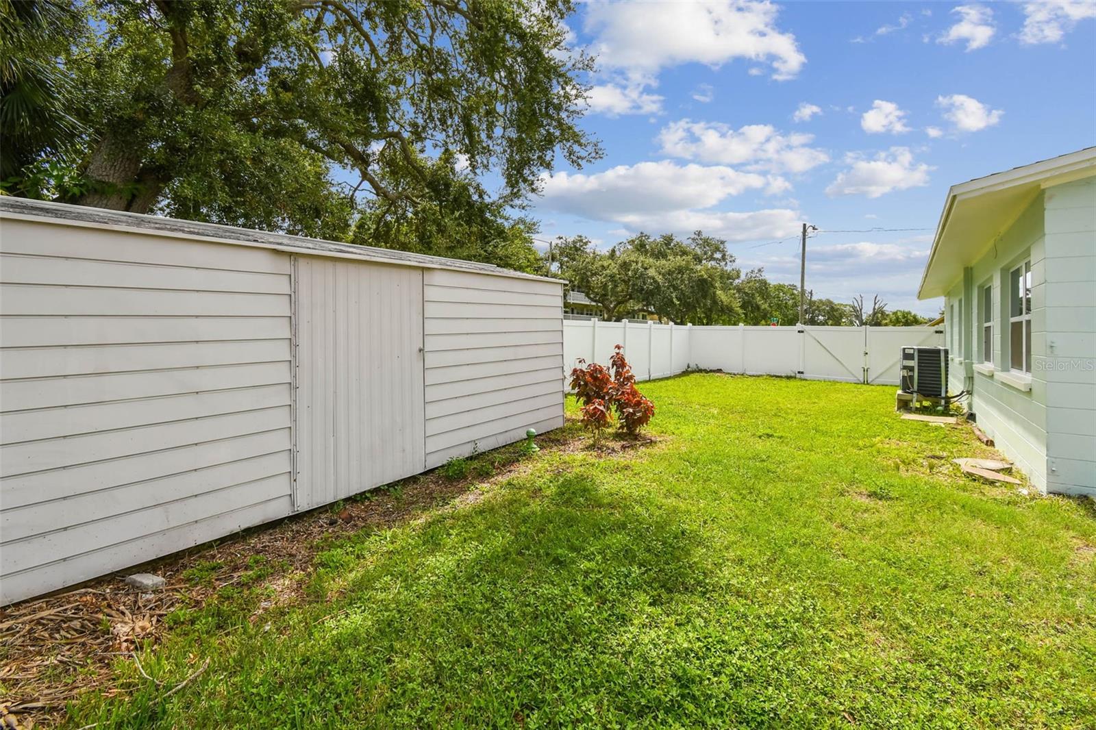 Side yard and Shed