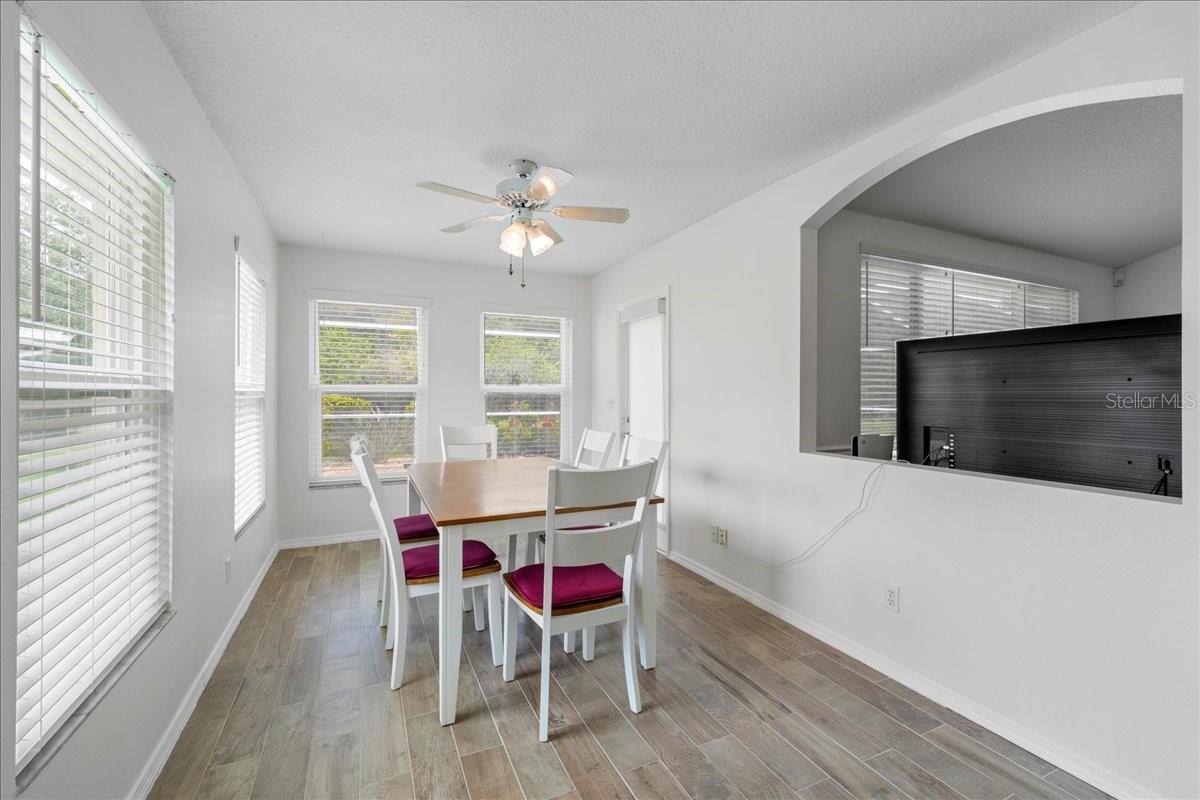 Family room currently used as dining room