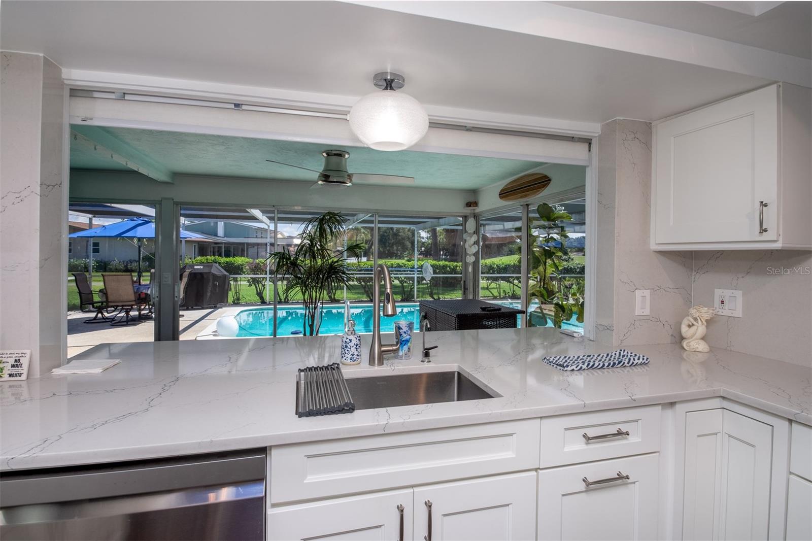 Kitchen Pass Thru to Lanai and Pool