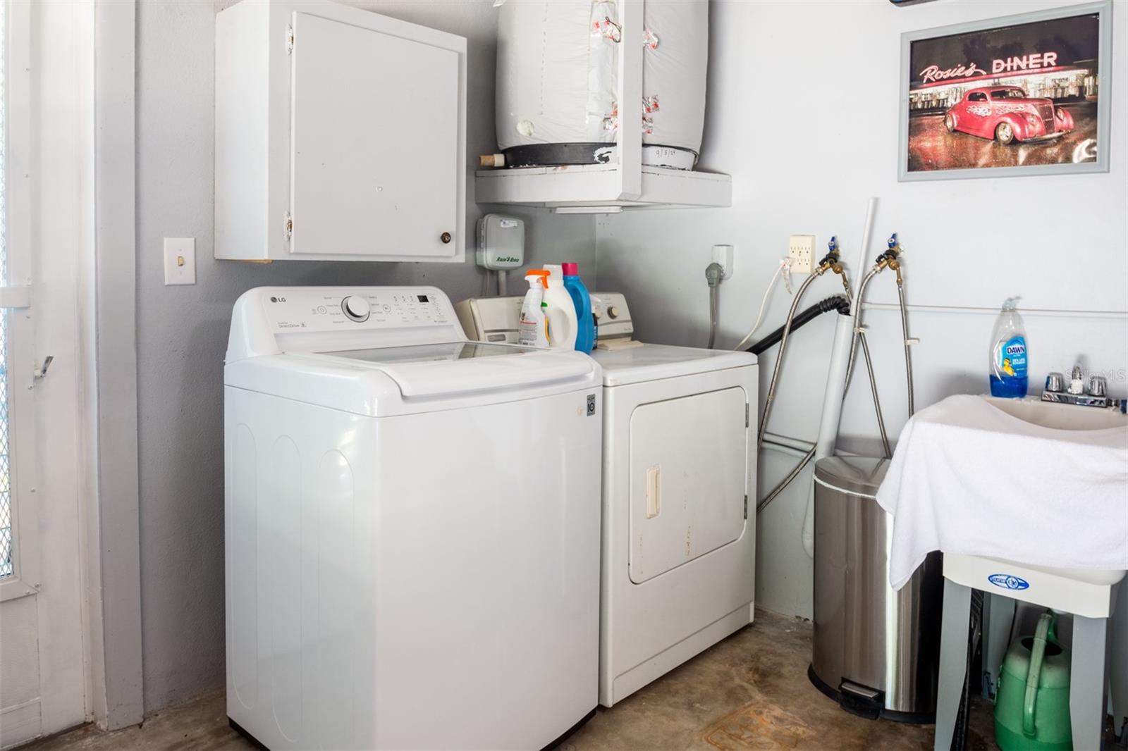Laundry in garage