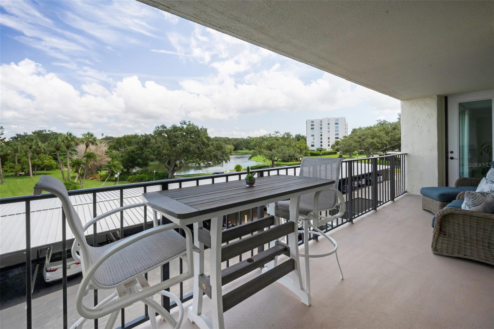 Balcony off the Primary with fabulous lake views.