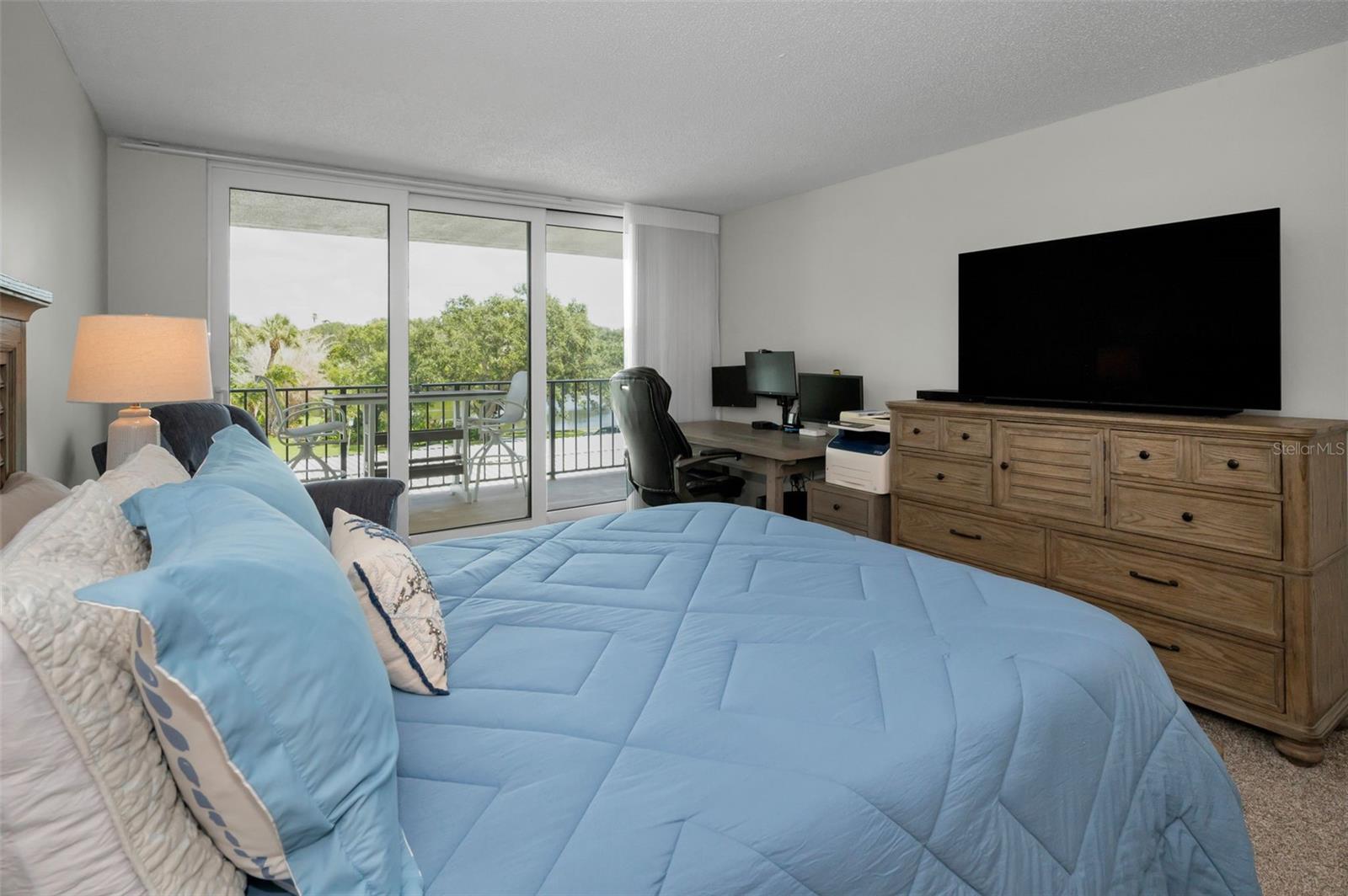 Balcony access, electronic blinds