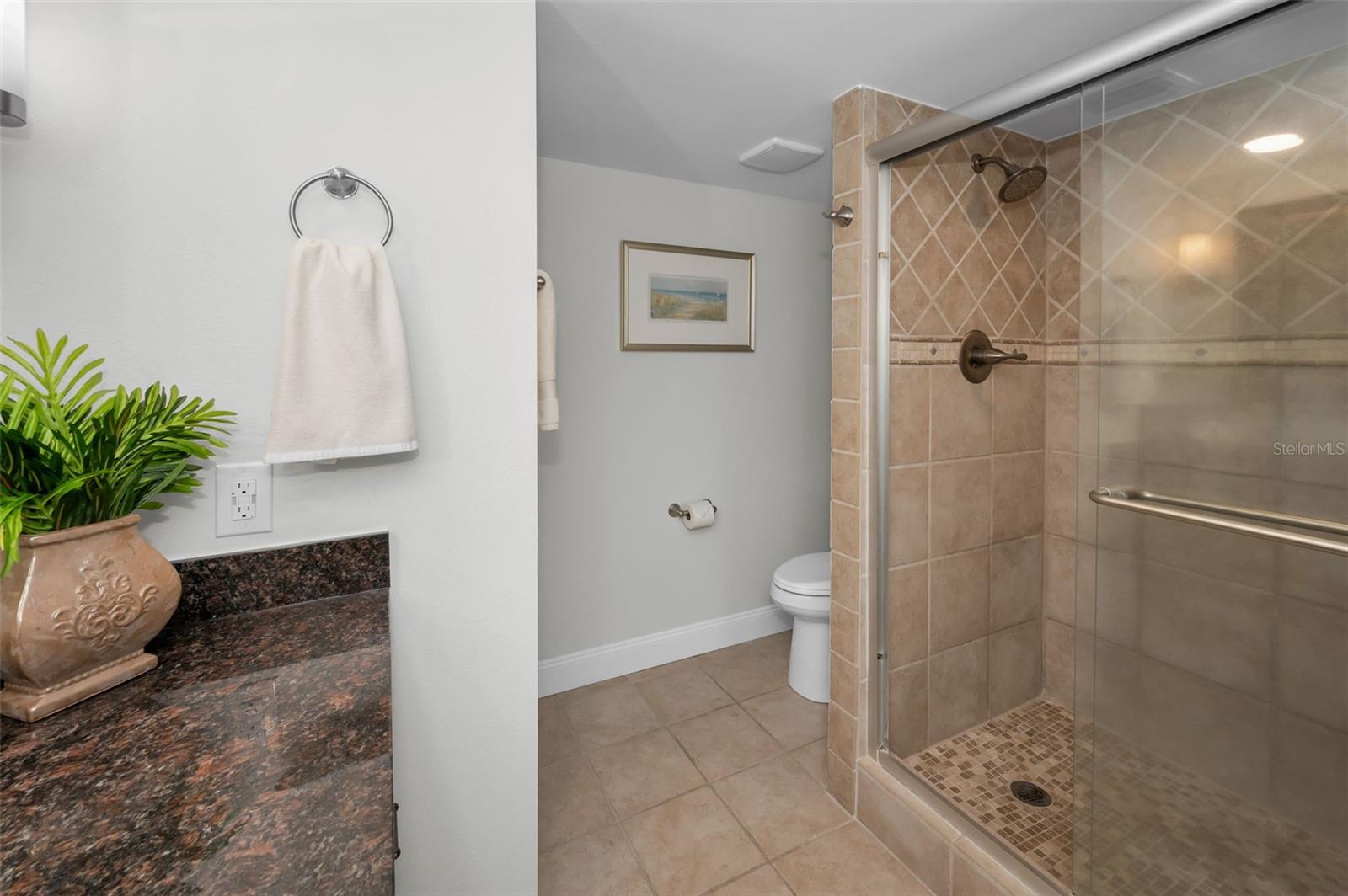 Updated tile, granite and shower