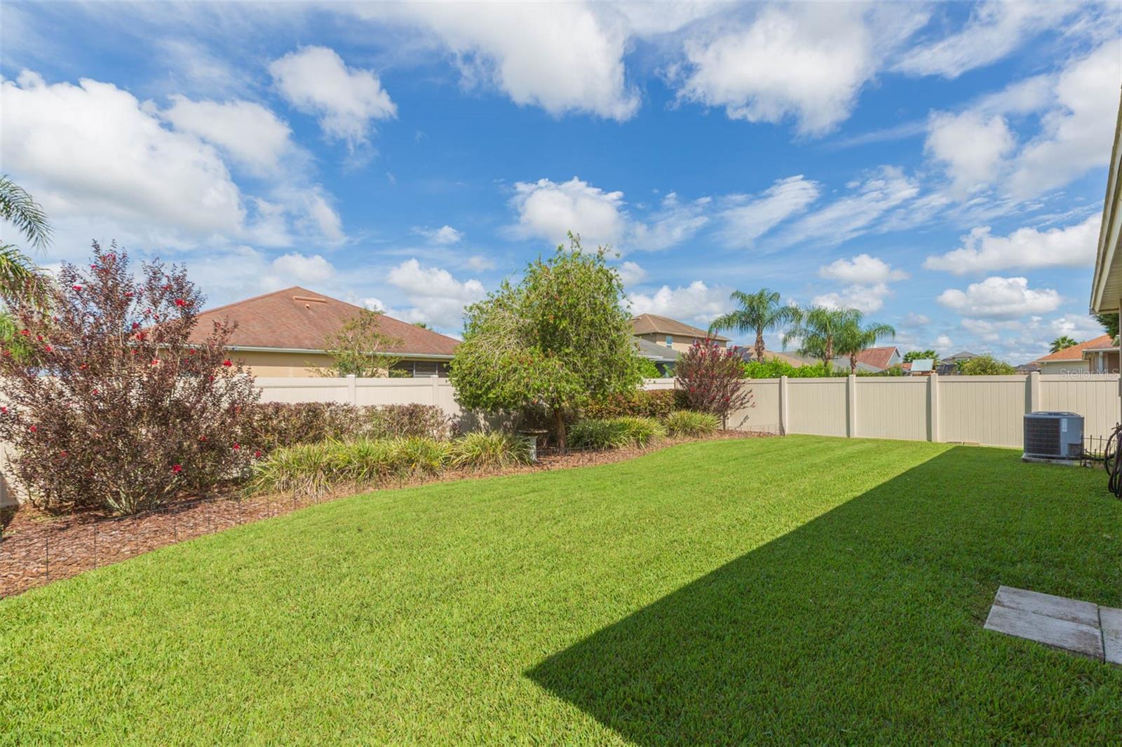 Lush fully fenced back yard
