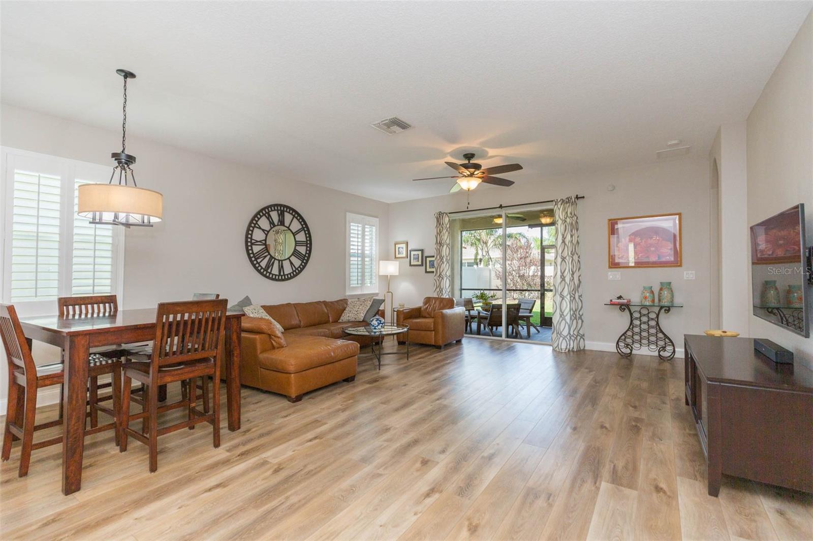Great room with luxury vinyl flooring