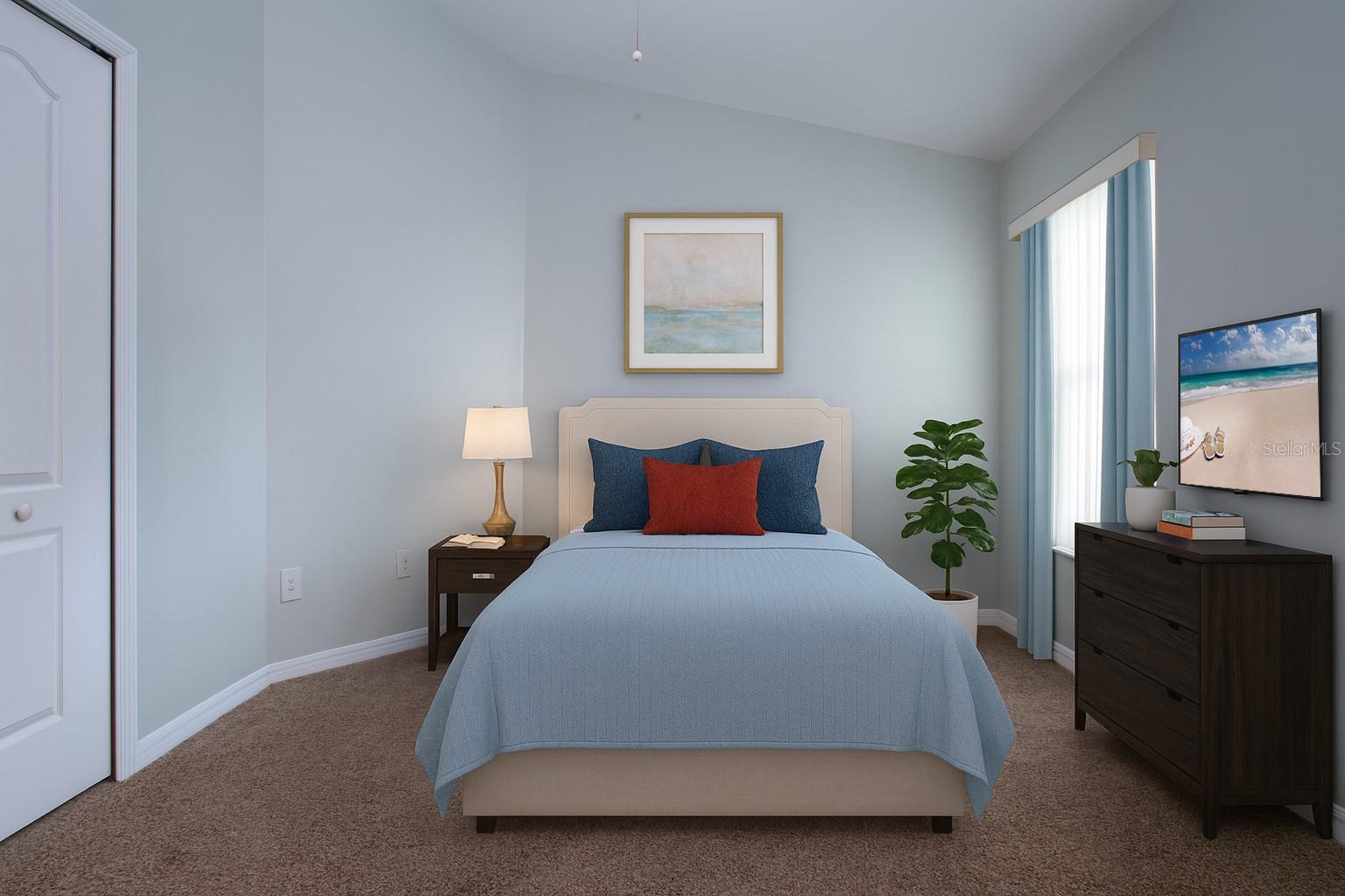 Staged 2nd bedroom