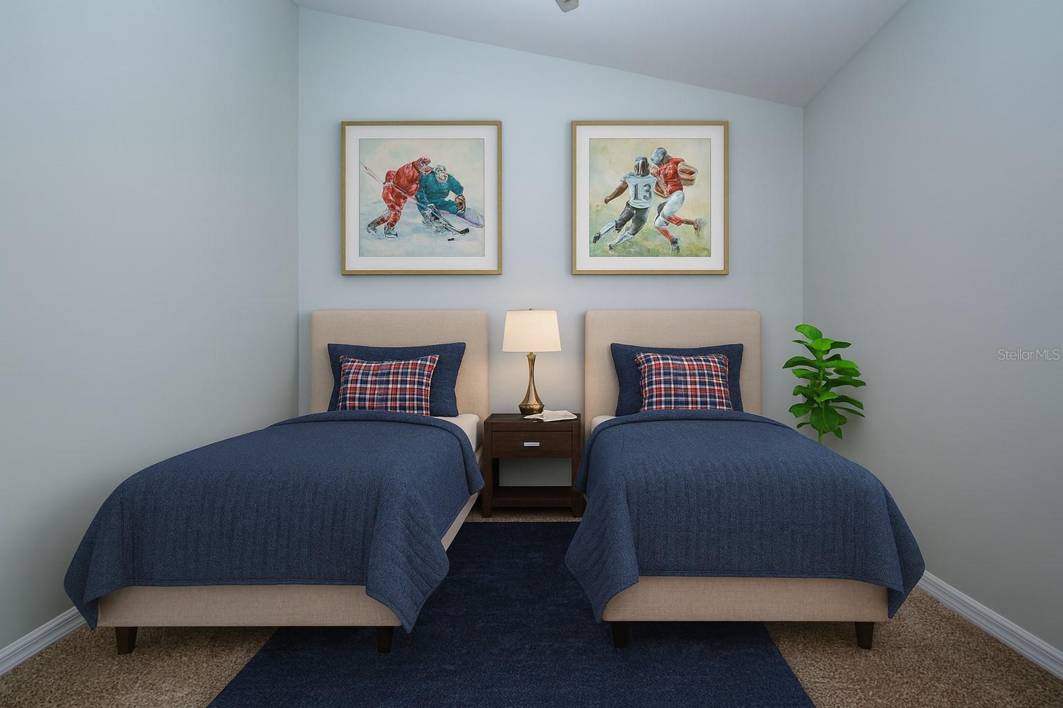 Staged 3rd bedroom