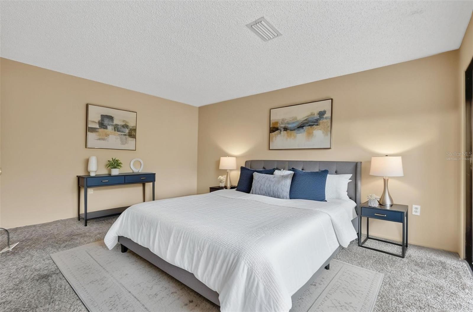 Primary suite virtually staged