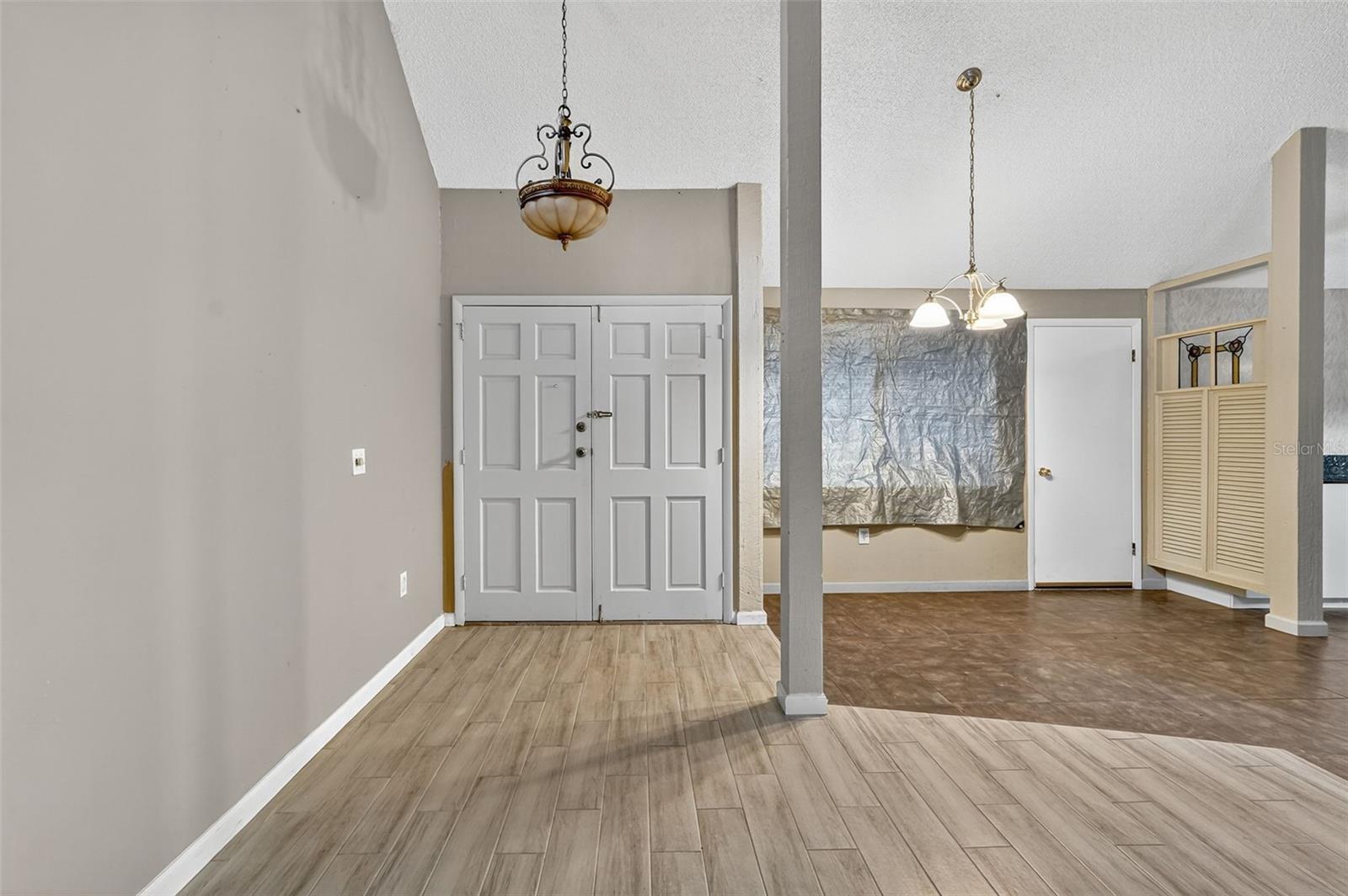 Entry and dining room