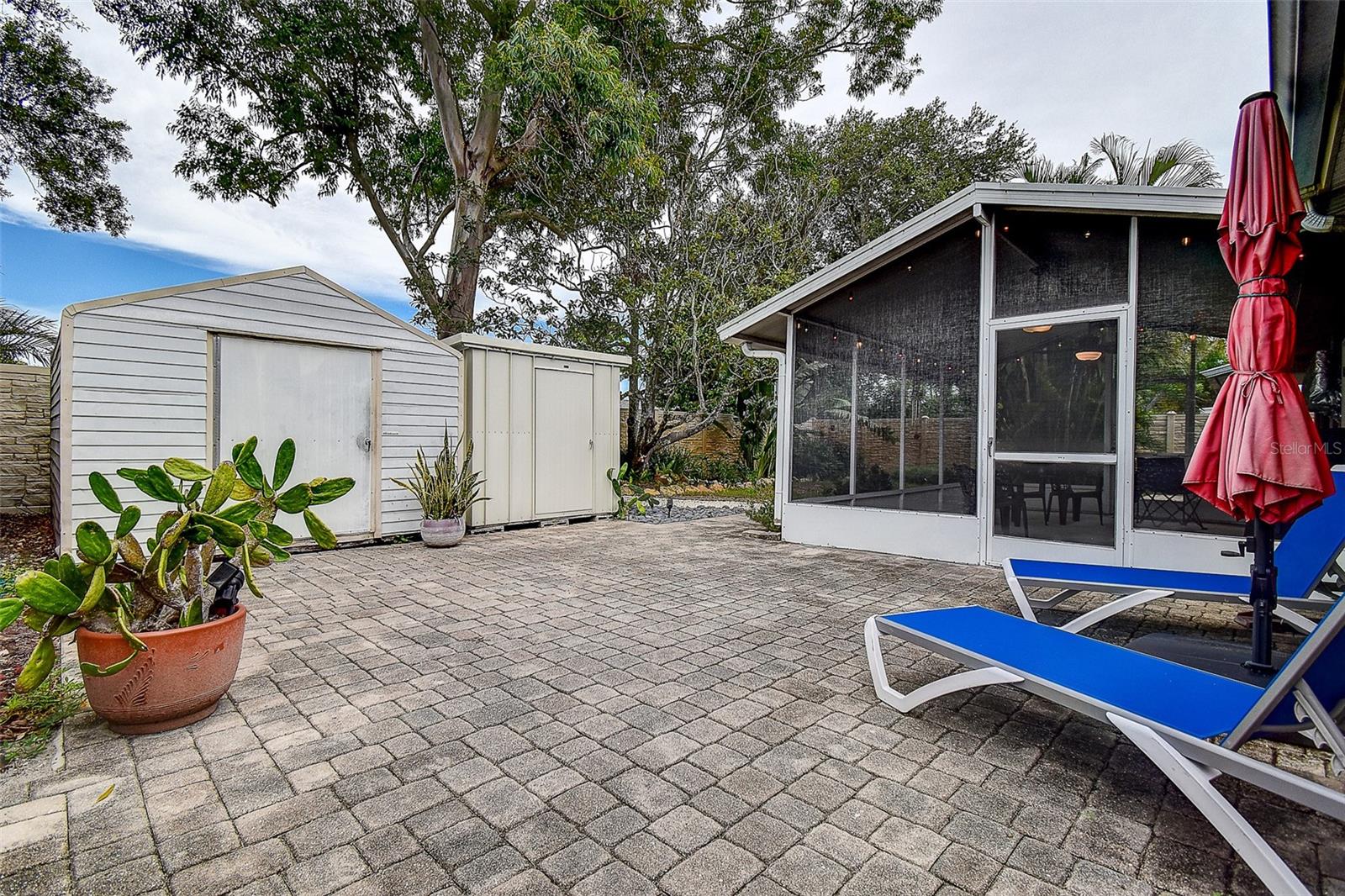 SHEDS TO BACK PATIO VIEW