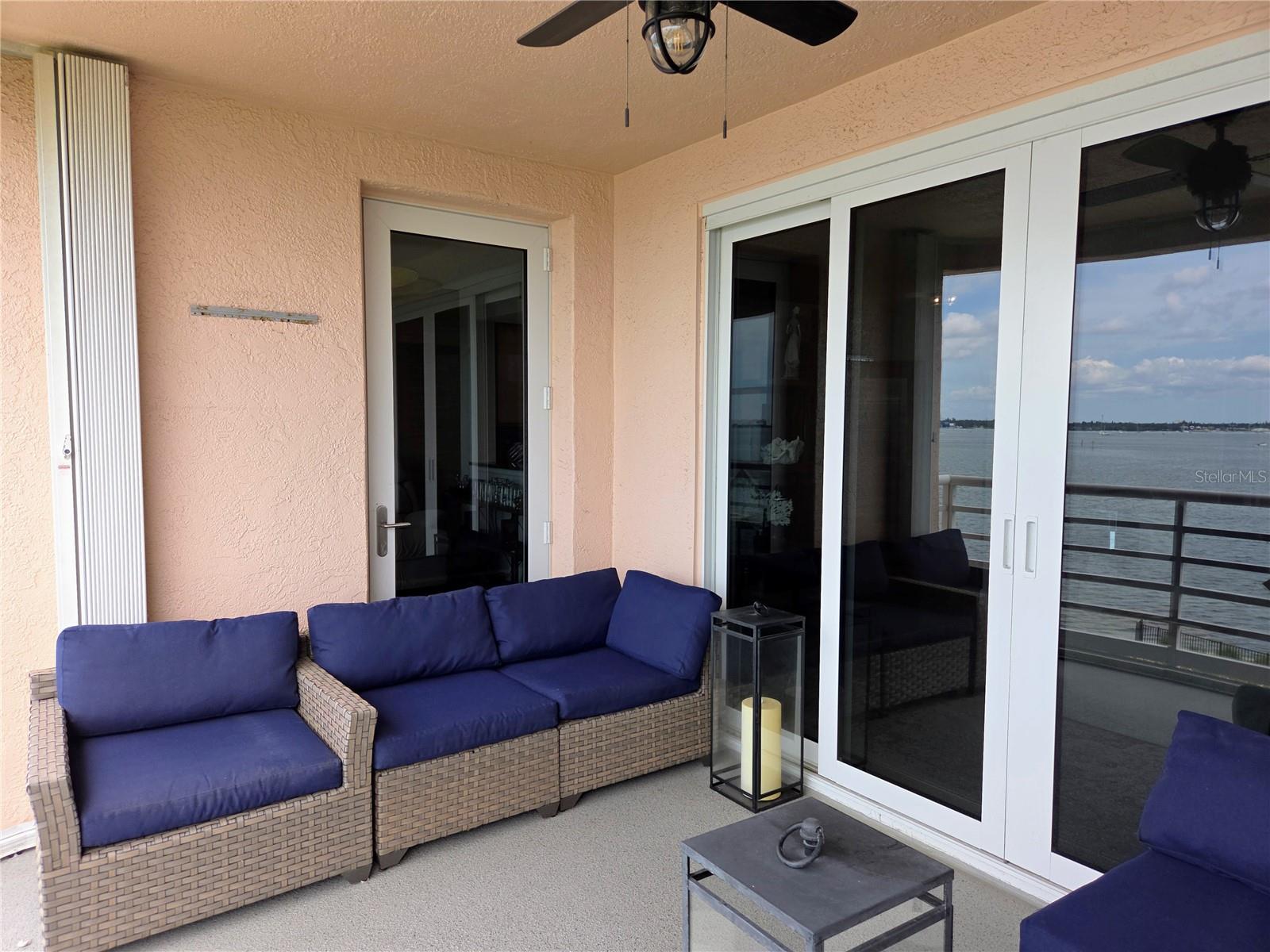 Private Balcony Overlooking Pool and Bay