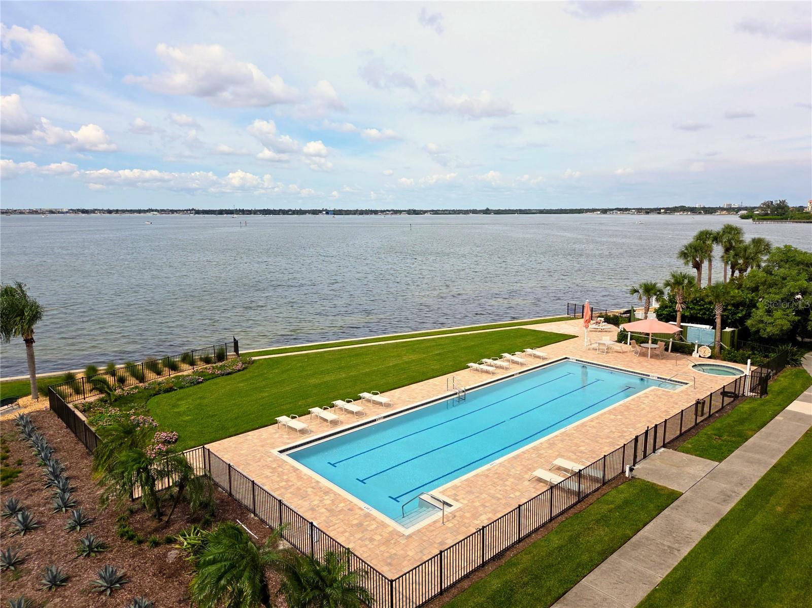 Heated Lap Pool and Heated In-ground Jetted Spa