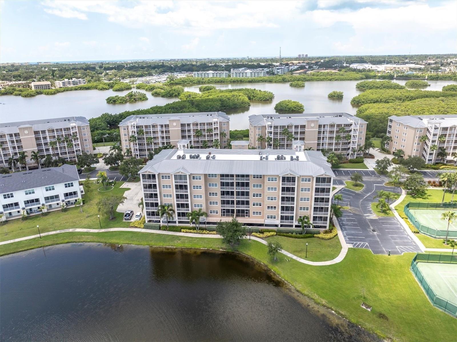 Aerial Rear of Building 7069 Key Haven Faces West