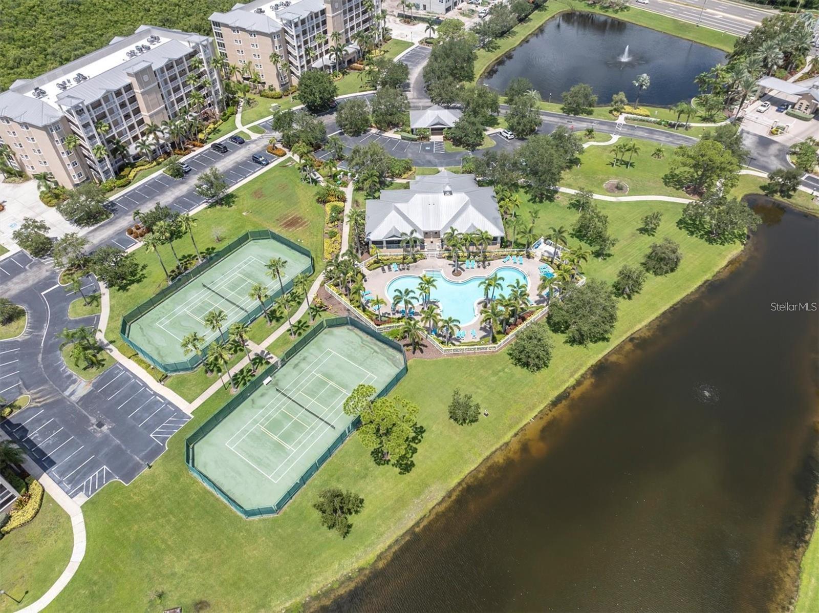 Seminole Isle Aerial Tennis Courts/ Pool and ClubHouse