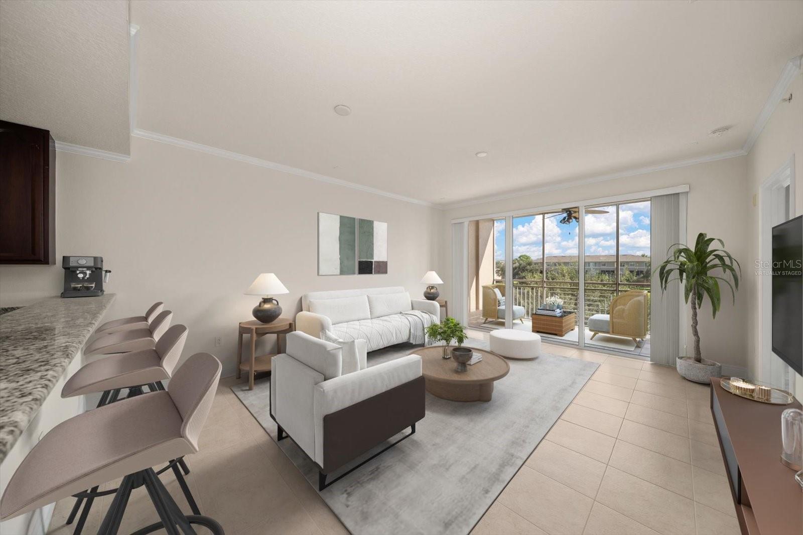Living Room Virtually Staged