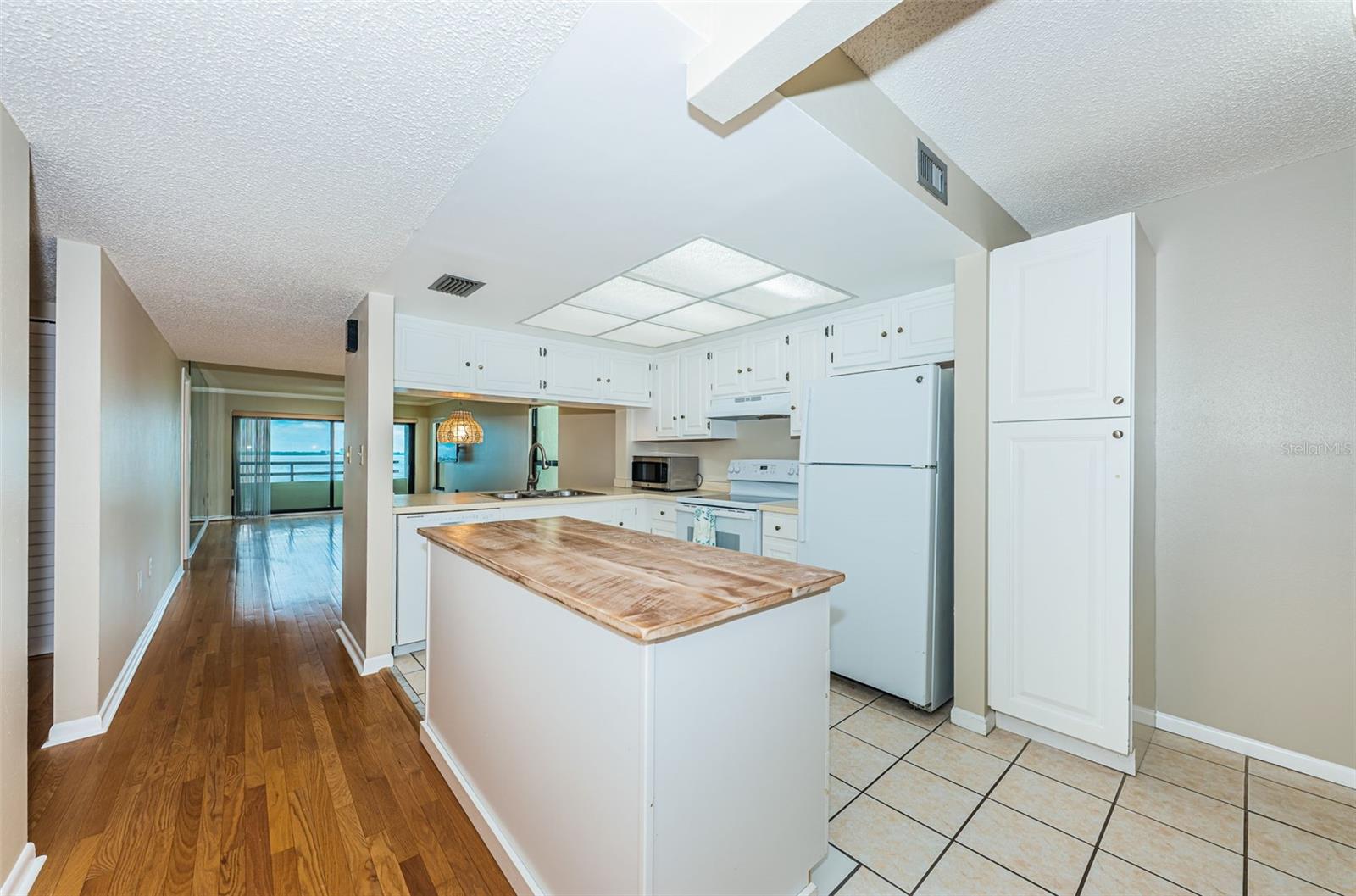Kitchen has Island and Pantry