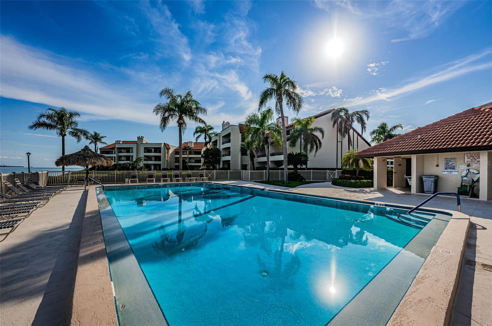 Resort-Style Pool Area just Steps Away from Bldg 103 - Overlooks the Bay