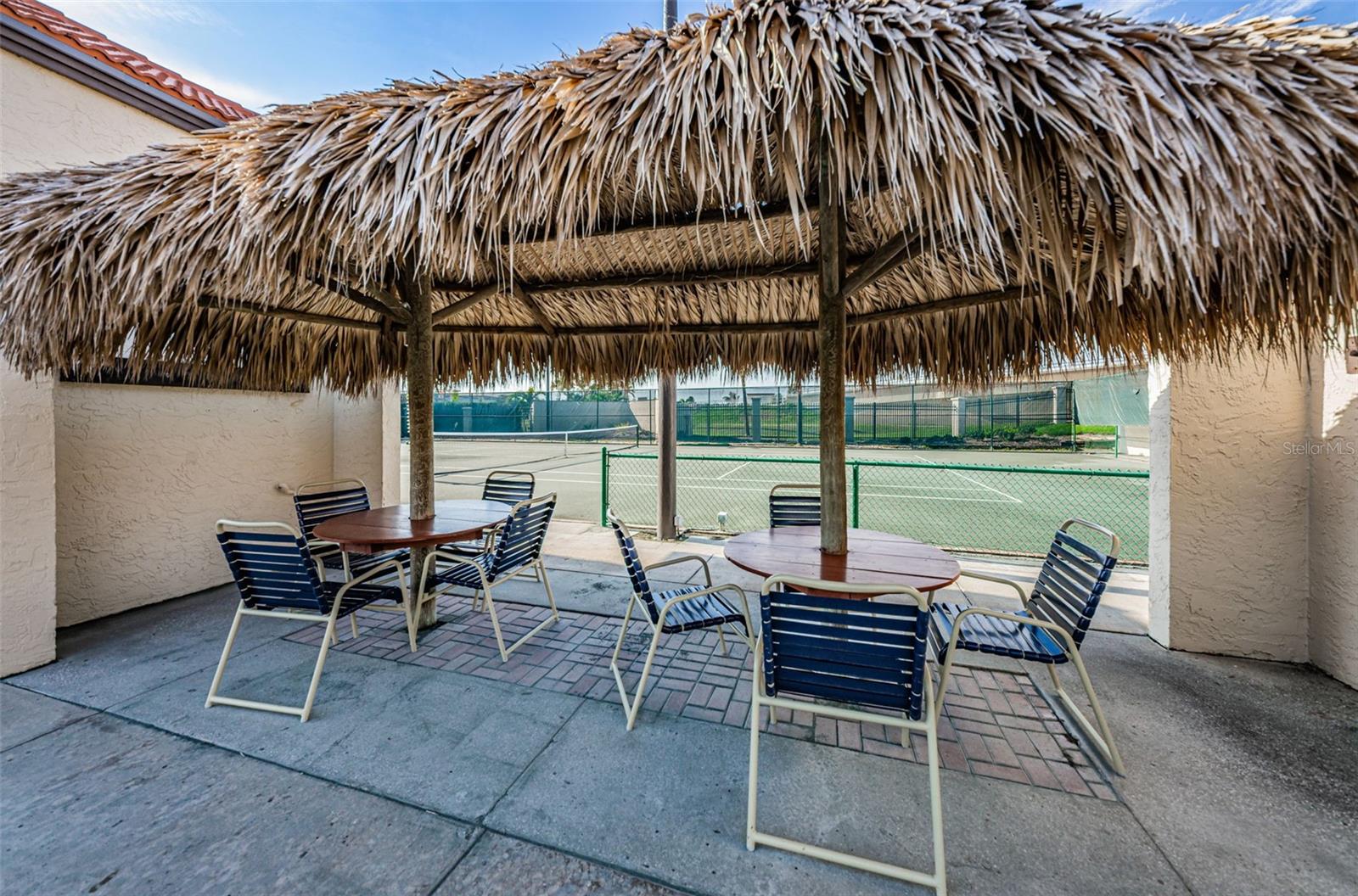 Covered Seating at Tennis Courts
