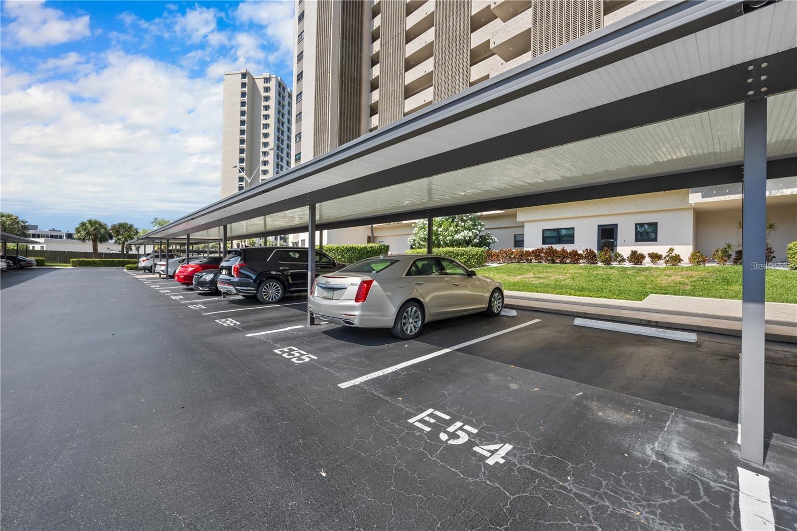 Covered Assigned parking space