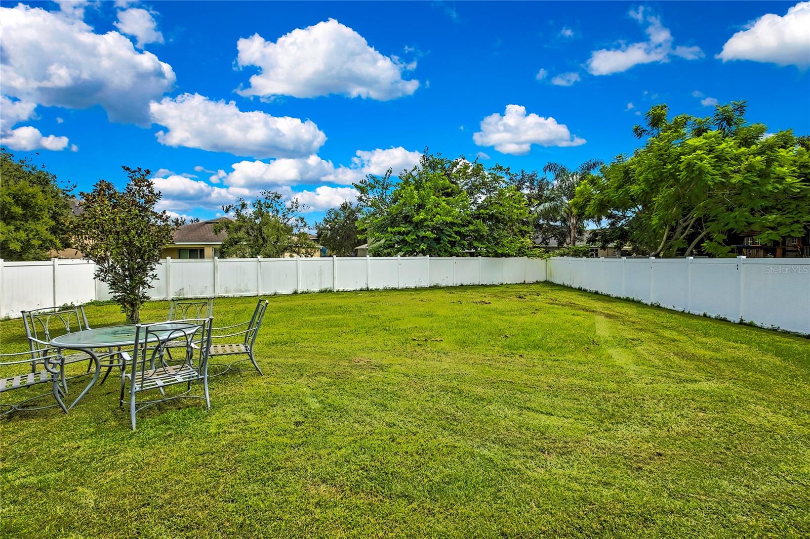 Vinyl Fenced Back yard