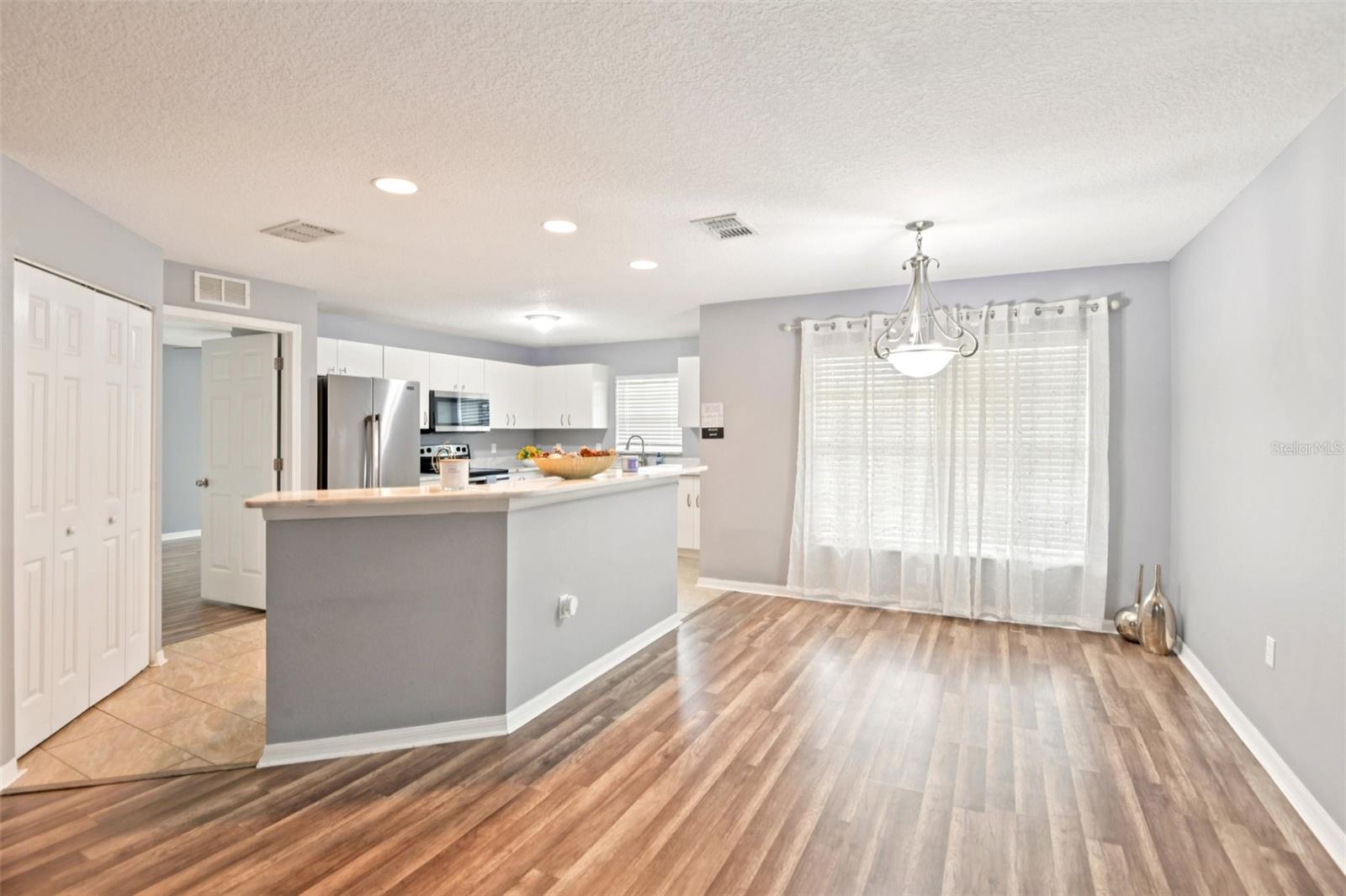 dining and kitchen