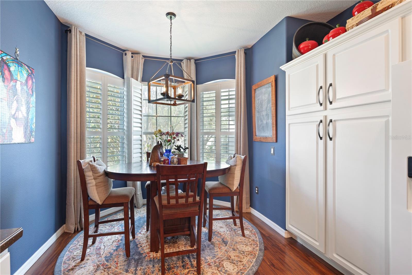 Breakfast nook with pantry