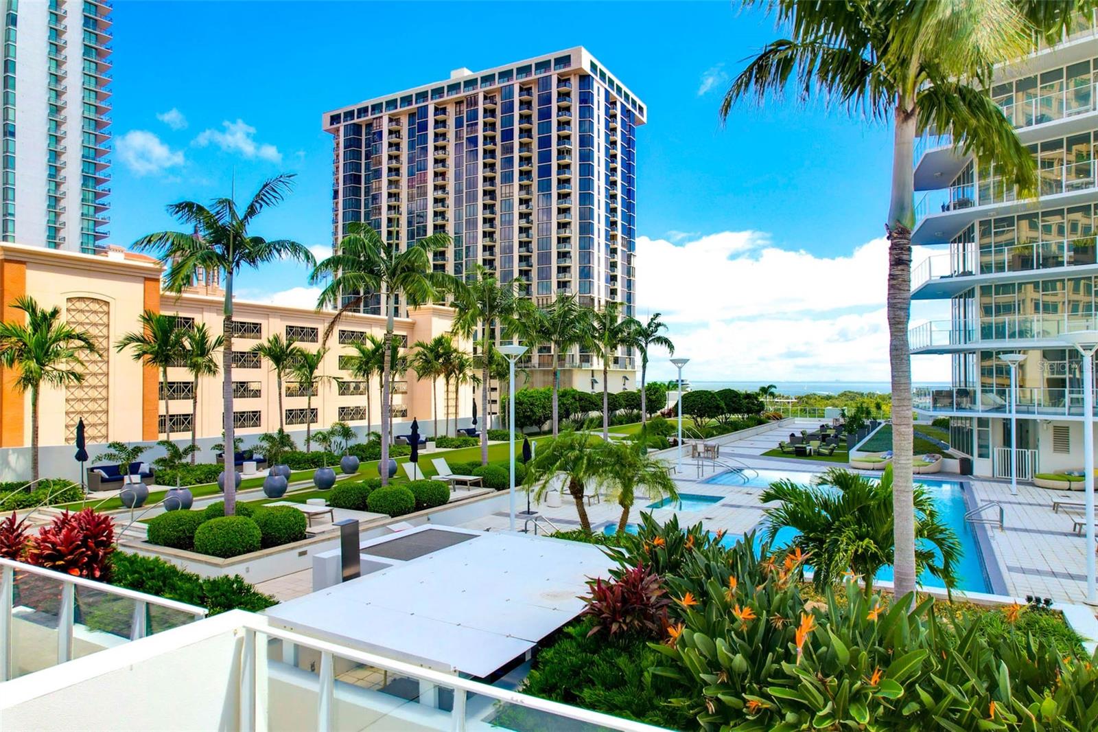 View From Private Deck Overlooking Pool/Amenities and Bay View
