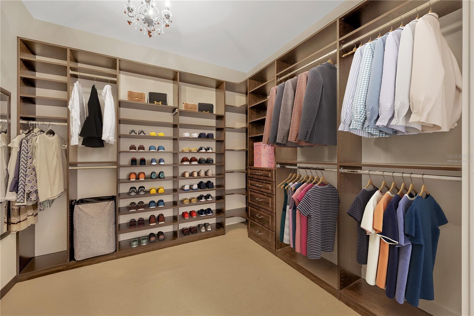 Virtually Staged - Den/Custom Designed Dressing Room