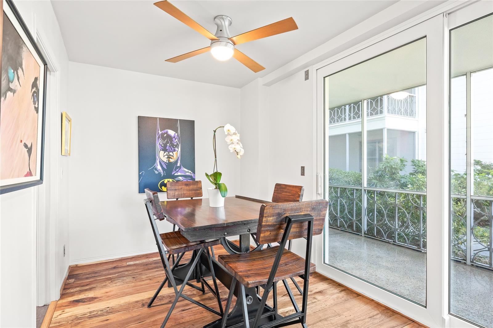 This spacious living/dining combo is great for entertaining. There is enough room for an office desk, a reading nook, or a workout area.