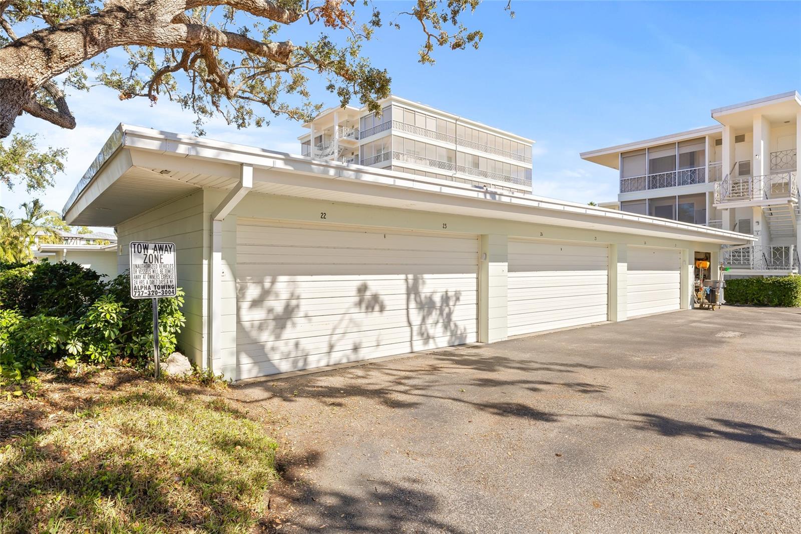 Designated garage and space #22. This is a shared garage with one other person.
