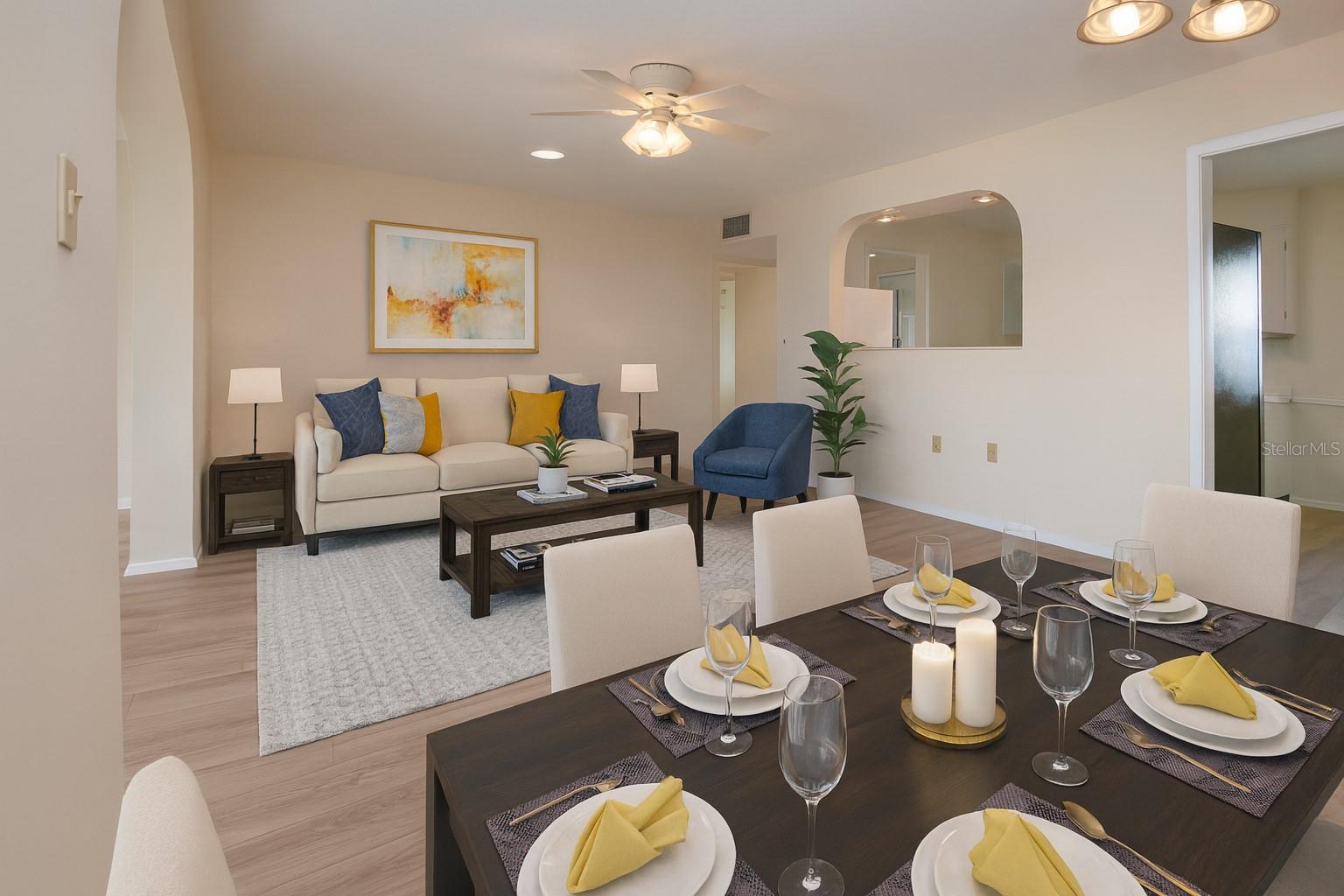 Staged living room