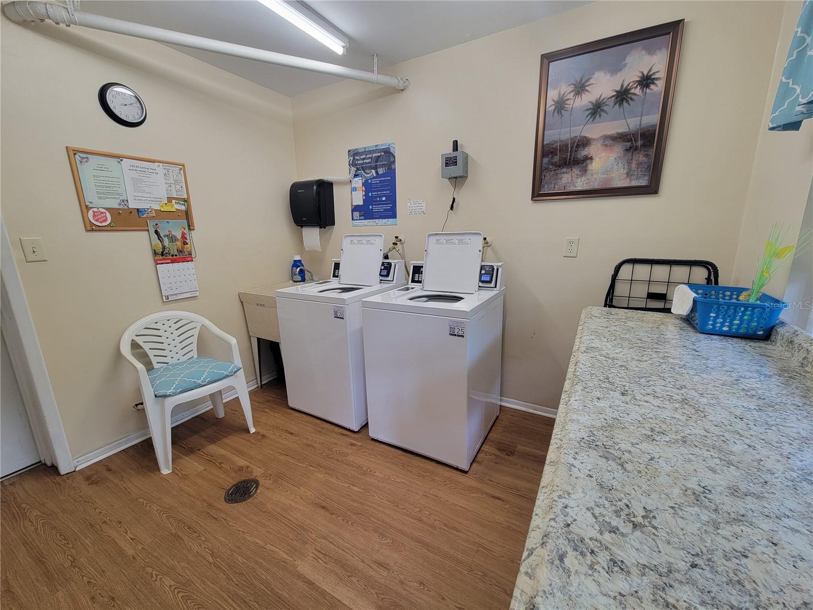 NEW washer dryers in community laundry