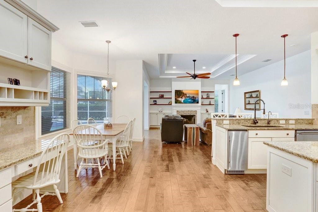 Kitchen with Built in Desk Space
