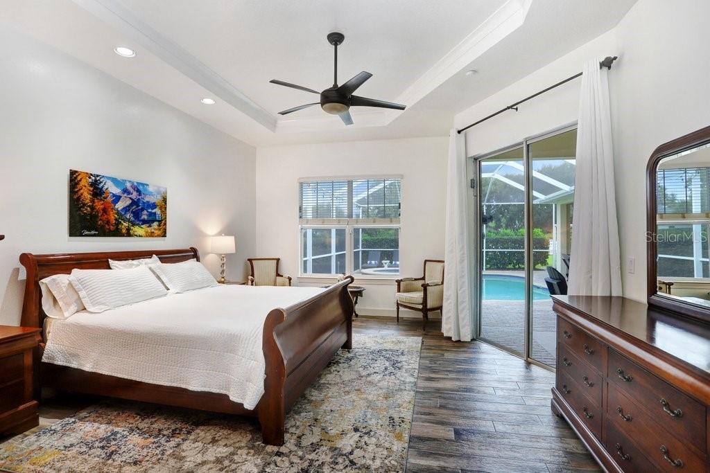 Master Bedroom with Private Slider Access to Pool