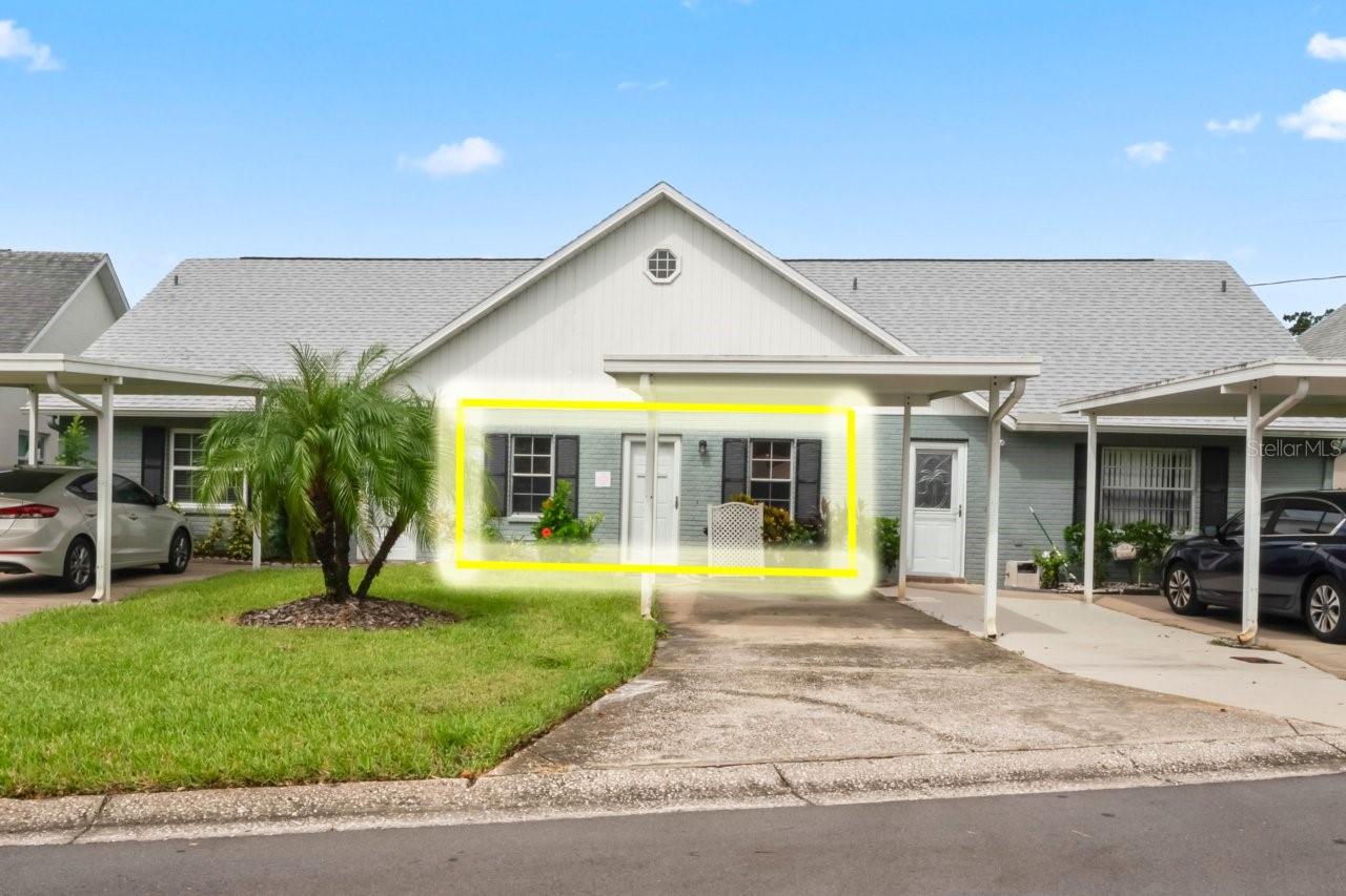 Carport and private driveway