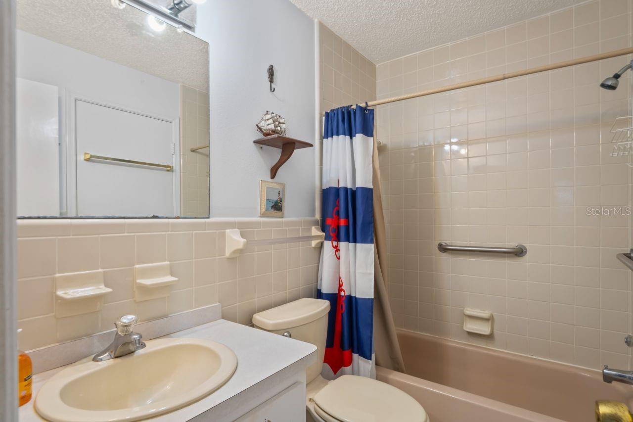 Inside the bathtub area