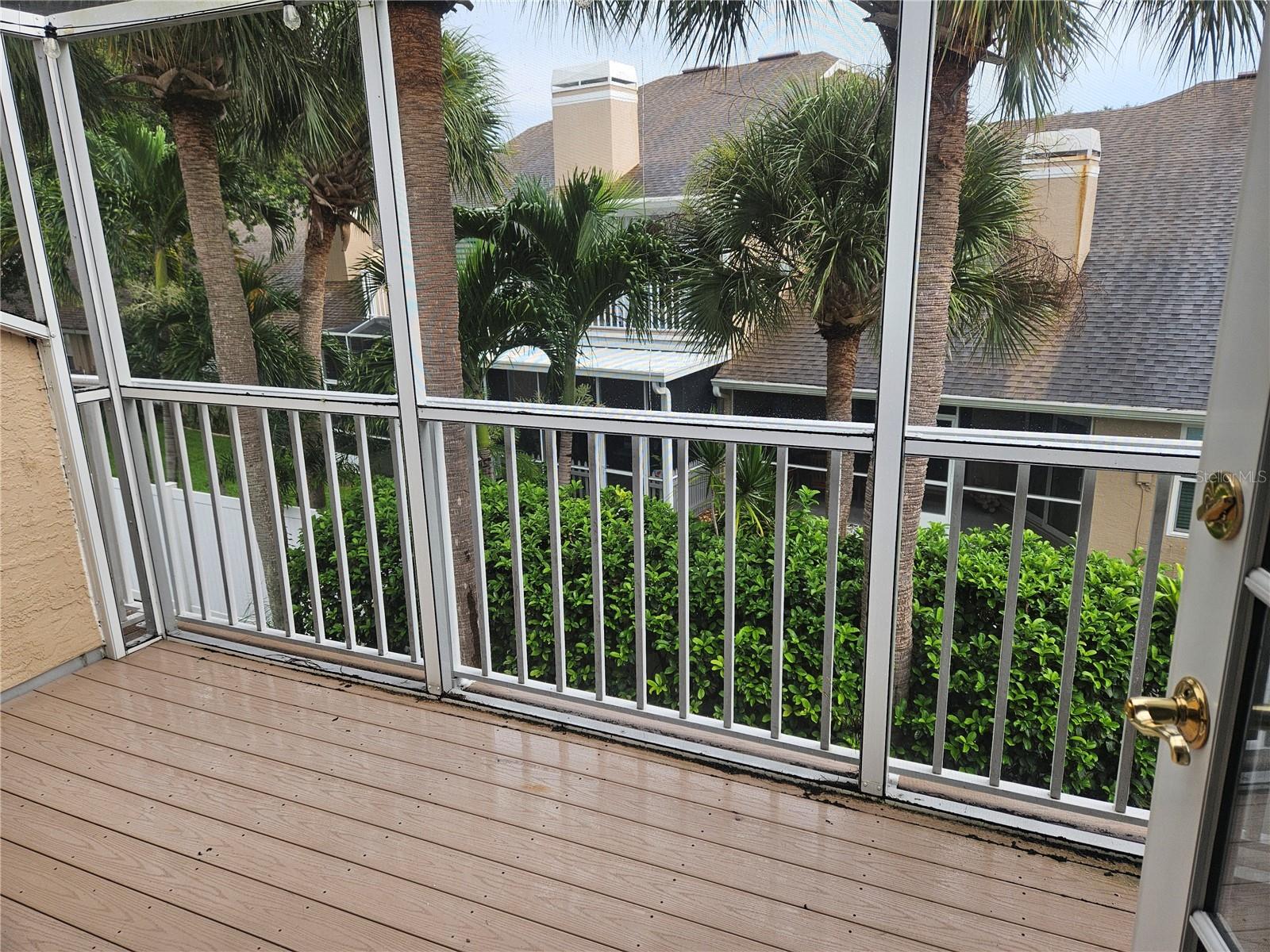 Screened in patio off Primary Bedroom on second floor.