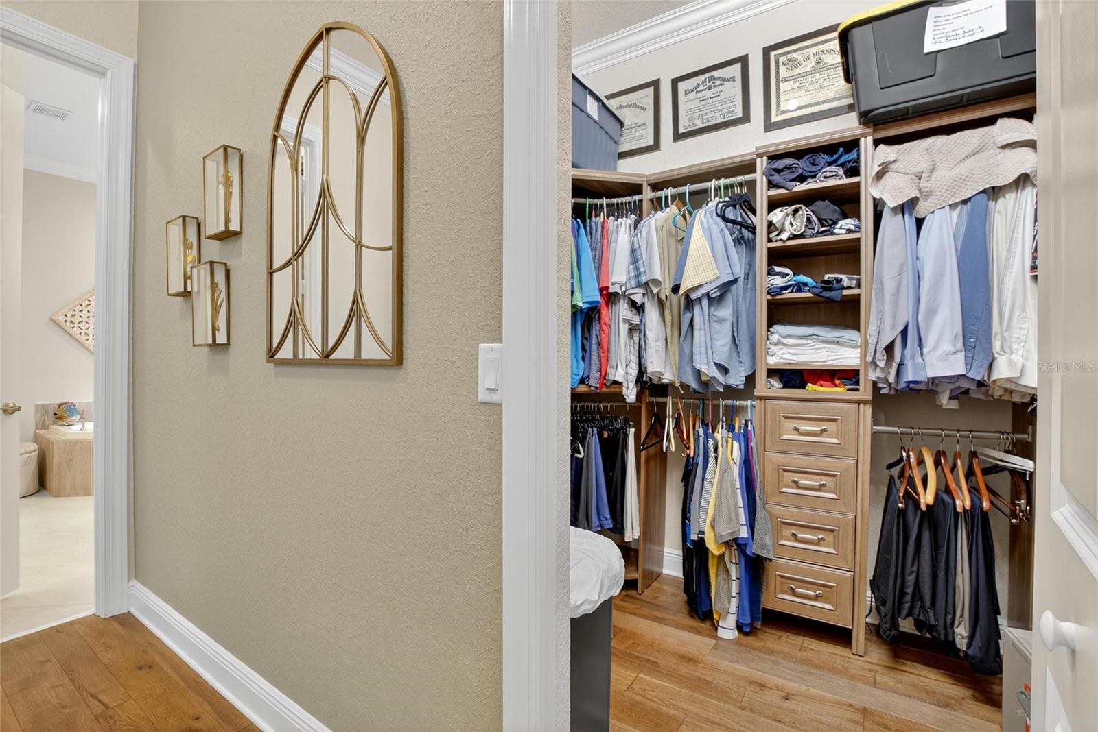 Primary Bedroom Closet w/Built-Ins (1 of 2)