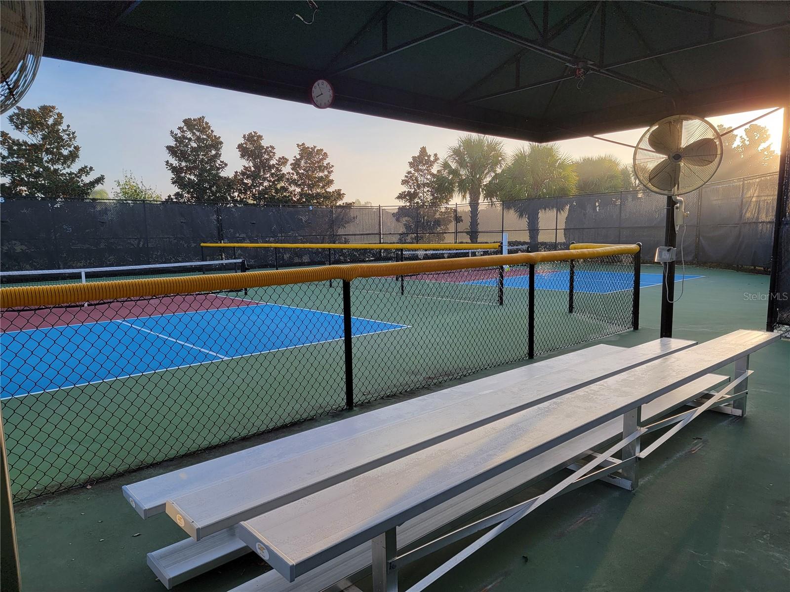 Dedicated Pickle Ball Courts w/Bleacher Viewing