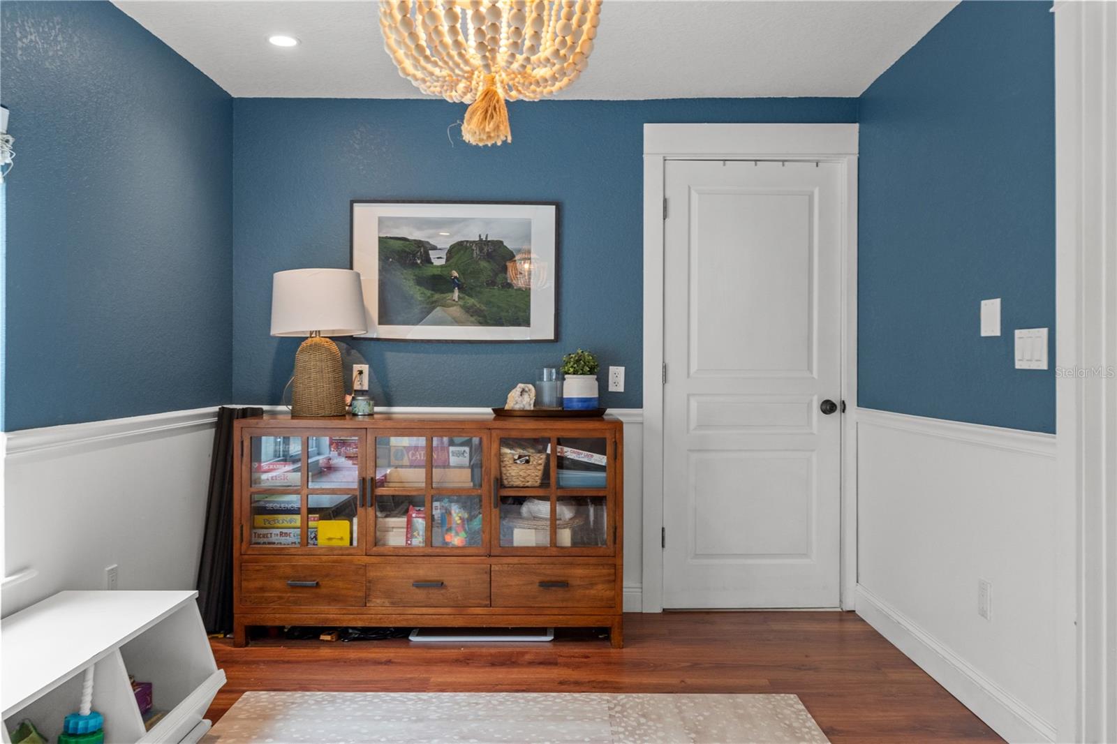 Downstairs bedroom. Currently toy room and could be an office