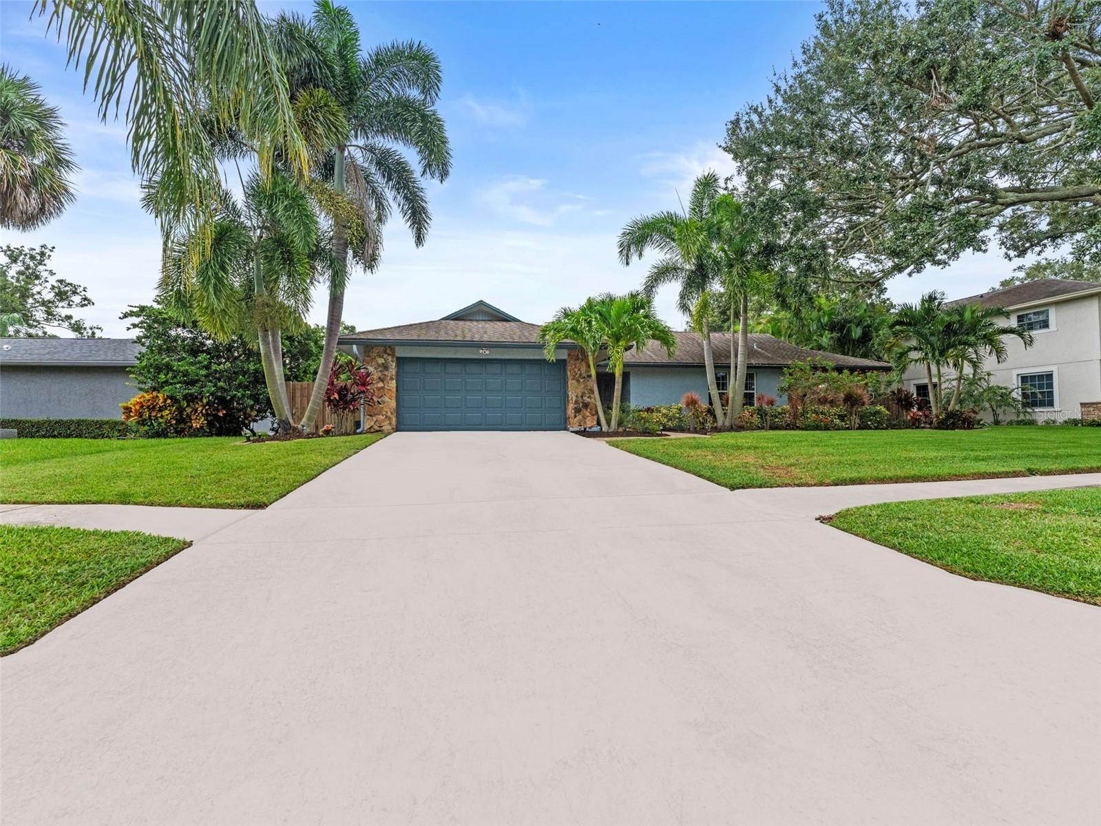 Oversized driveway ideal for families with multiple cars